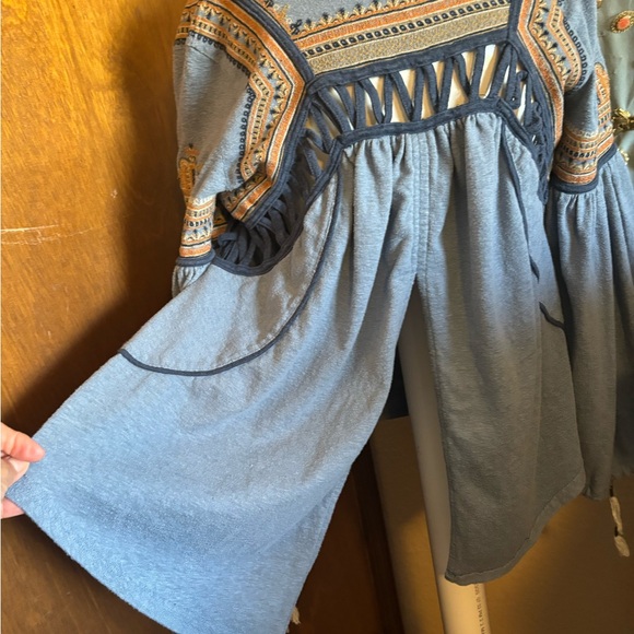 Free People Blouse Snow Kisses With Embroidery Size M - Picture 4 of 13